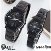 HALEI Fashion OMens Watch Luxury Top Business Stainless Steel Waterproof Wristwatches female  Sport Luminous Date OMan Clock- Black